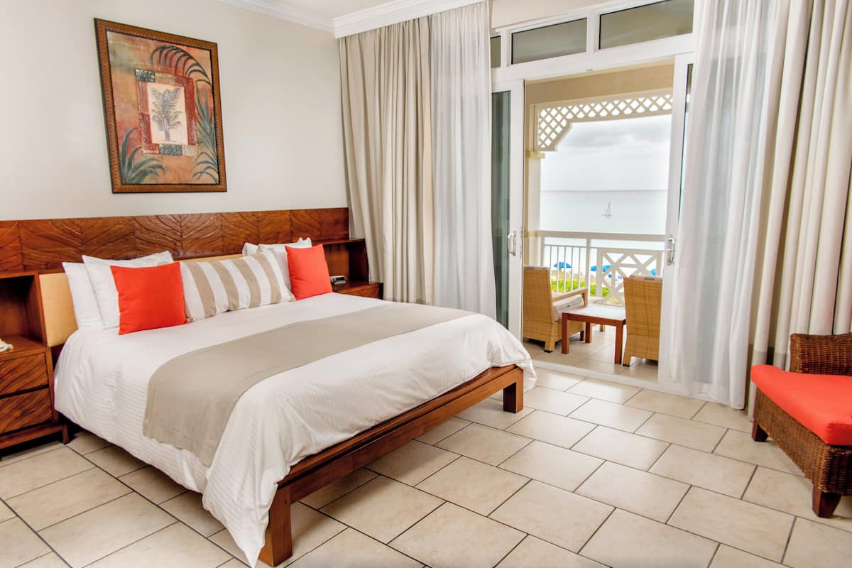 Suíte, 1 quarto, de frente para o oceano | 1 quarto, roupas de cama premium, camas com colchões pillow-top