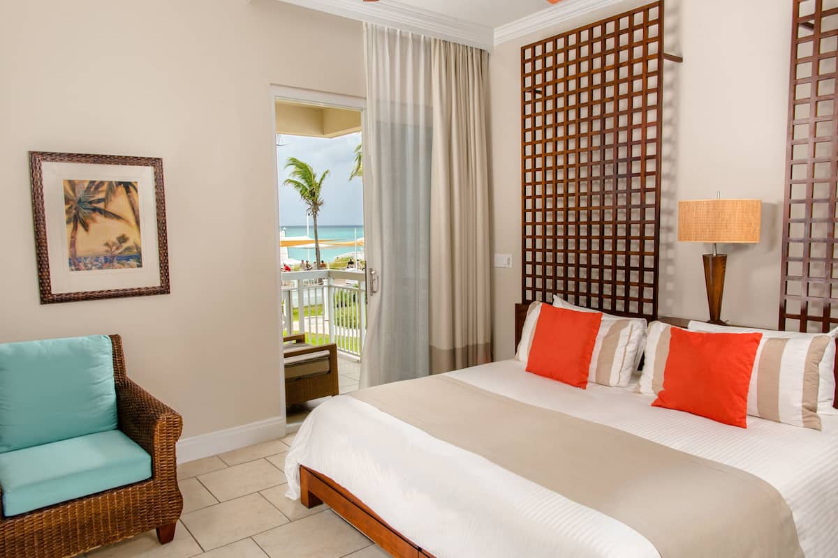 Estúdio, de frente para o oceano | 1 quarto, roupas de cama premium, camas com colchões pillow-top