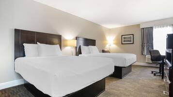 Premium bedding, pillow-top beds, in-room safe, desk