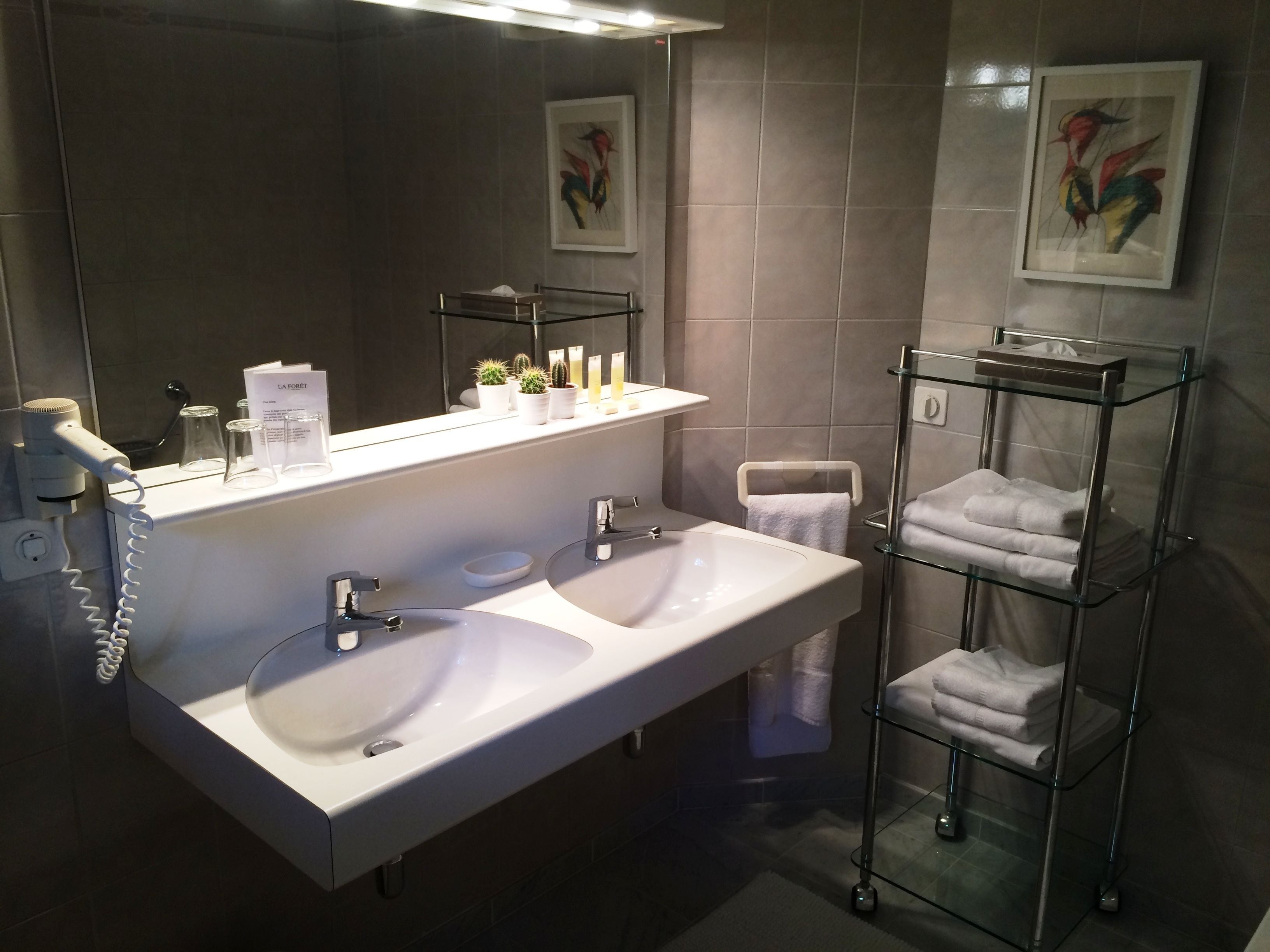 deluxe double or twin room, balcony, mountain view | bathroom | combined shower/bathtub, hair dryer, towels