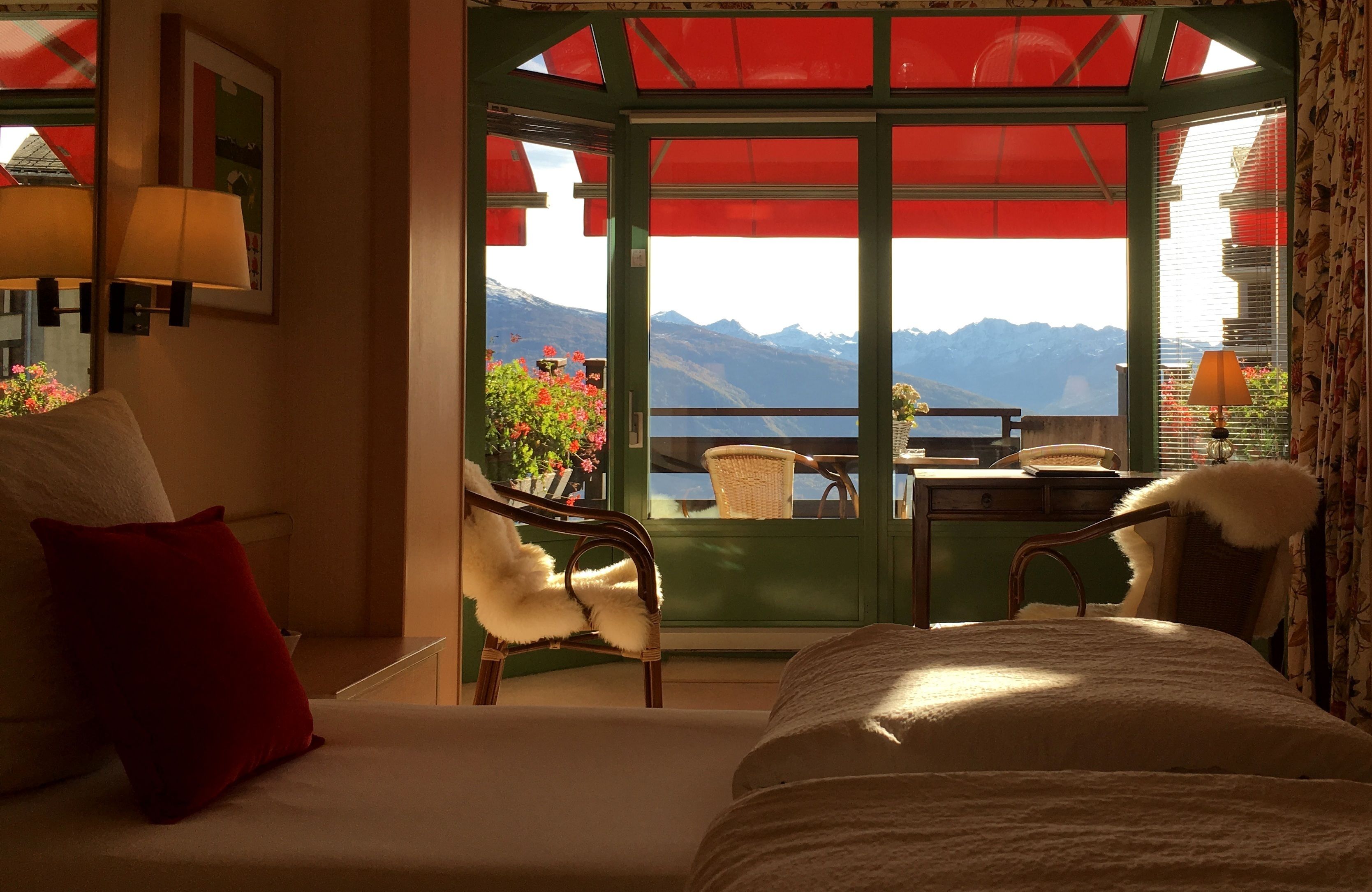 Deluxe Double or Twin Room, Balcony, Mountain View | Hypo-allergenic bedding, in-room safe, desk, blackout curtains