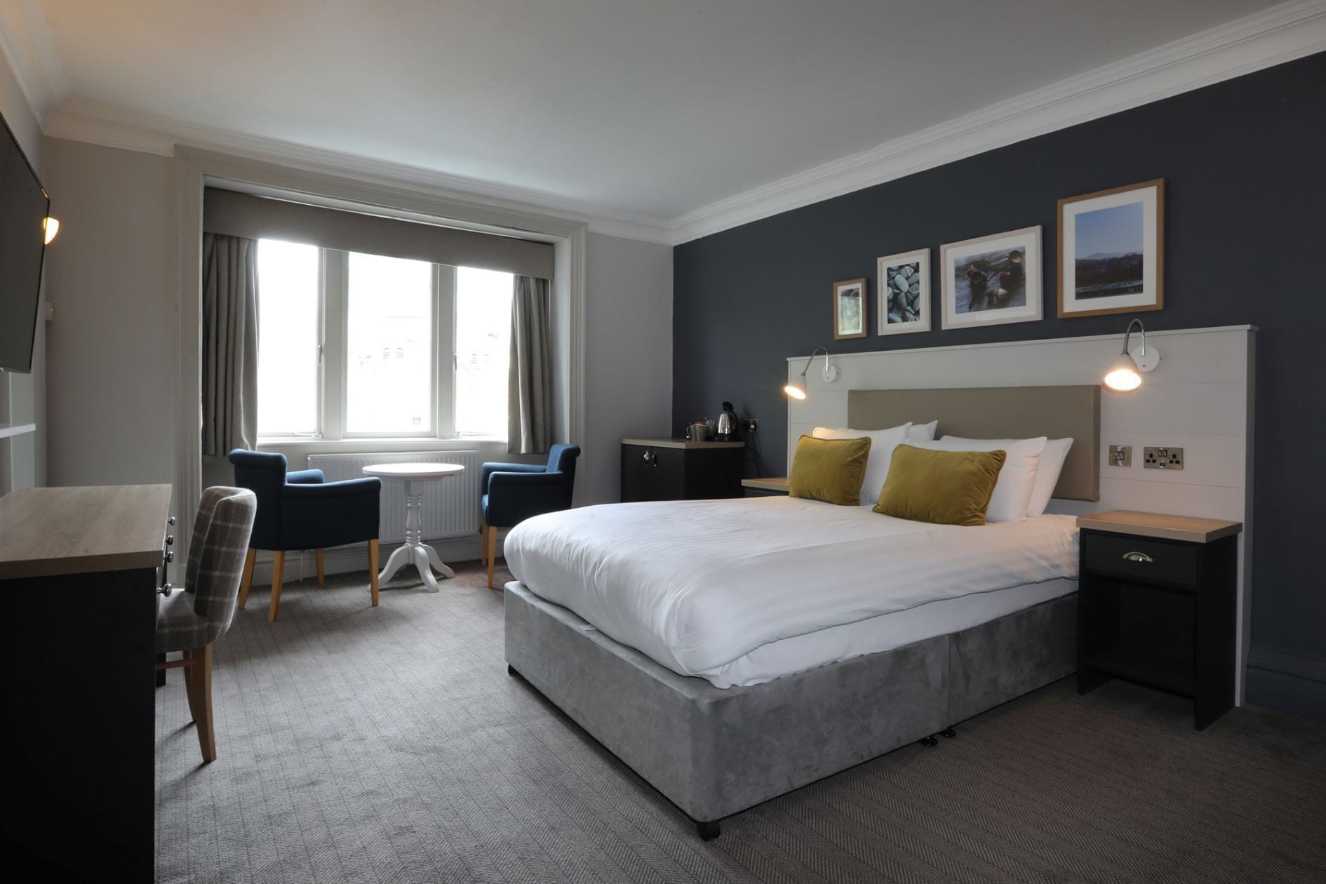 family room | individually decorated, individually furnished, desk, laptop workspace