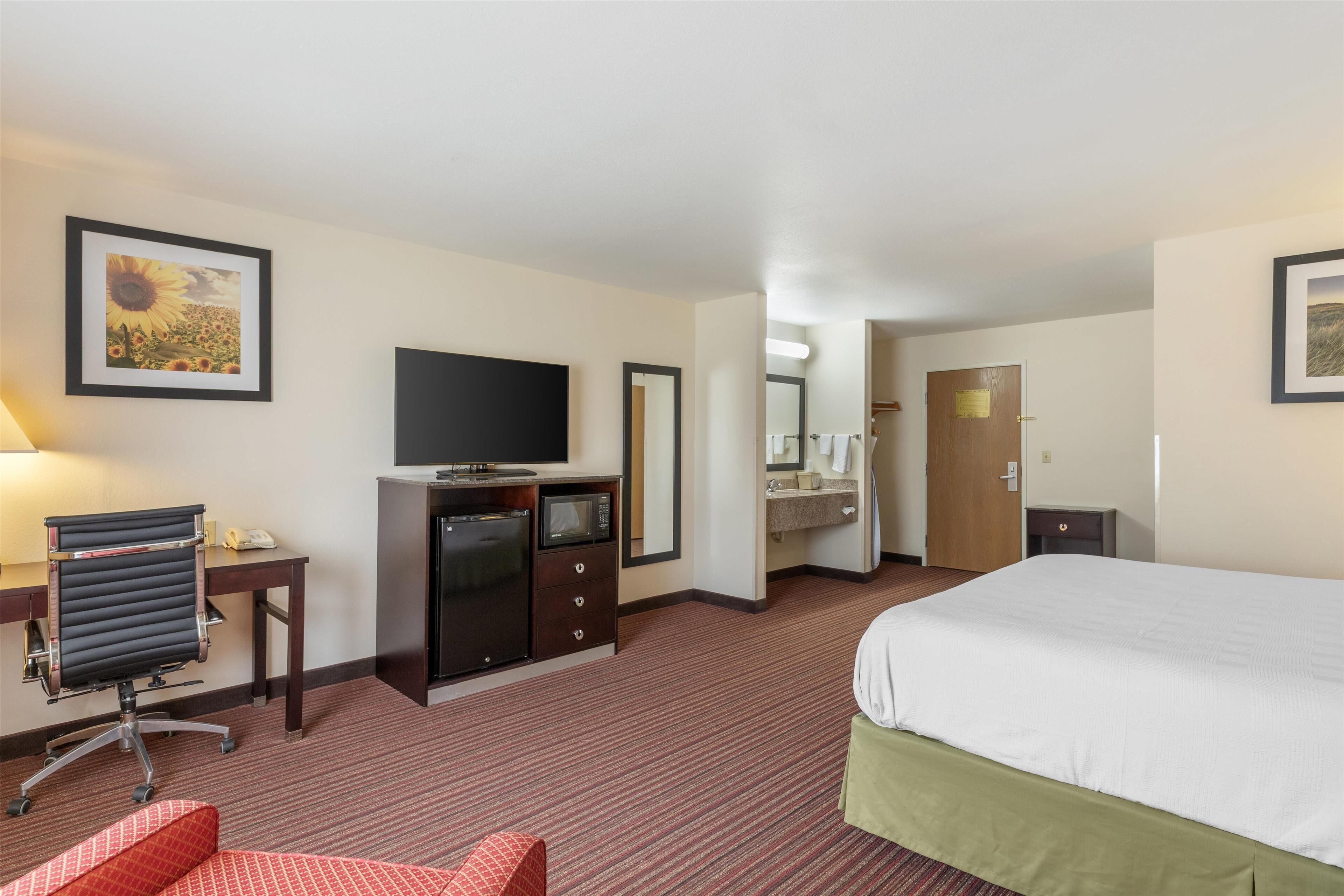 standard room, 1 king bed, non smoking, jetted tub | desk, iron/ironing board, free cots/infant beds, wifi