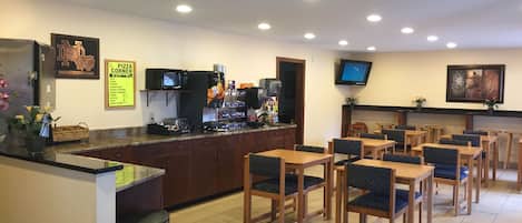 Free daily self-service breakfast