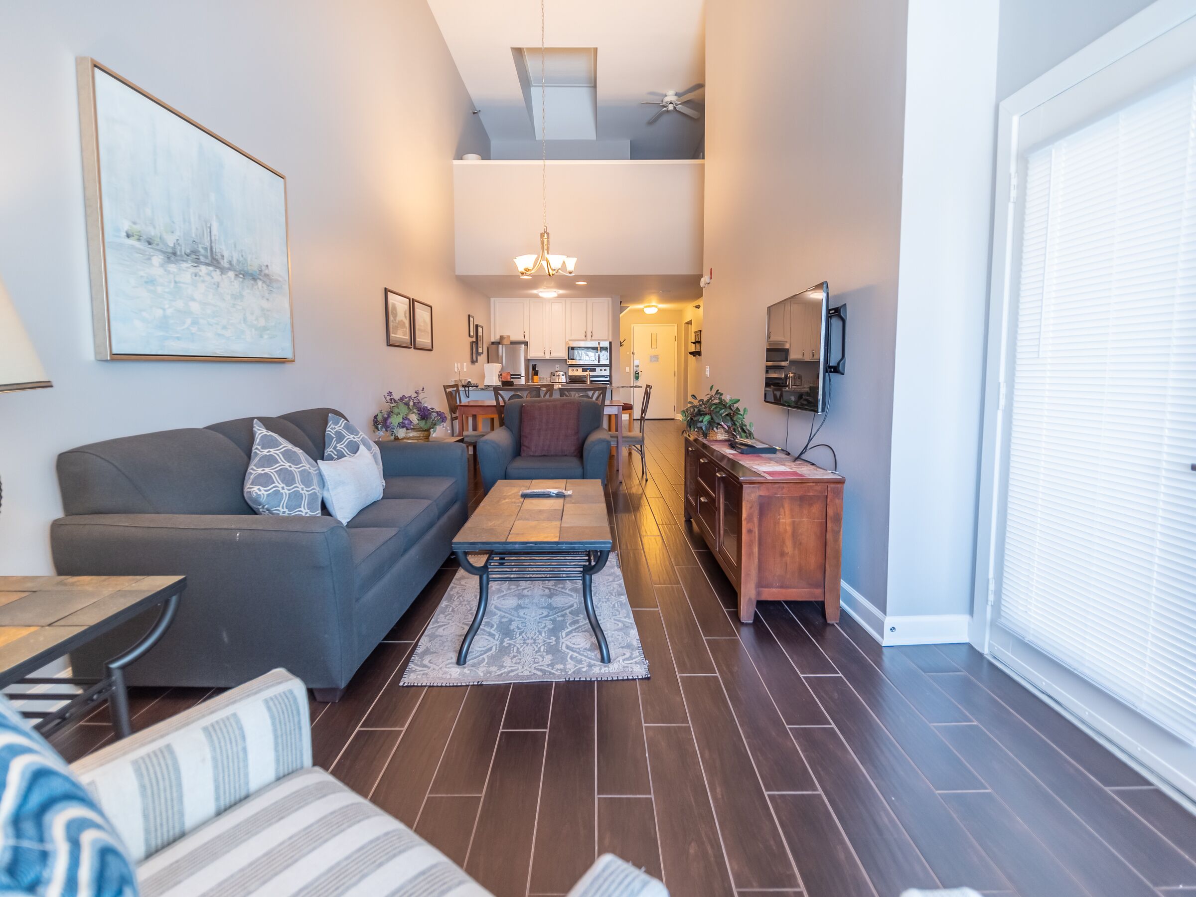 dover loft suite- 2 bedroom loft | living area | flat-screen tv, fireplace, dvd player