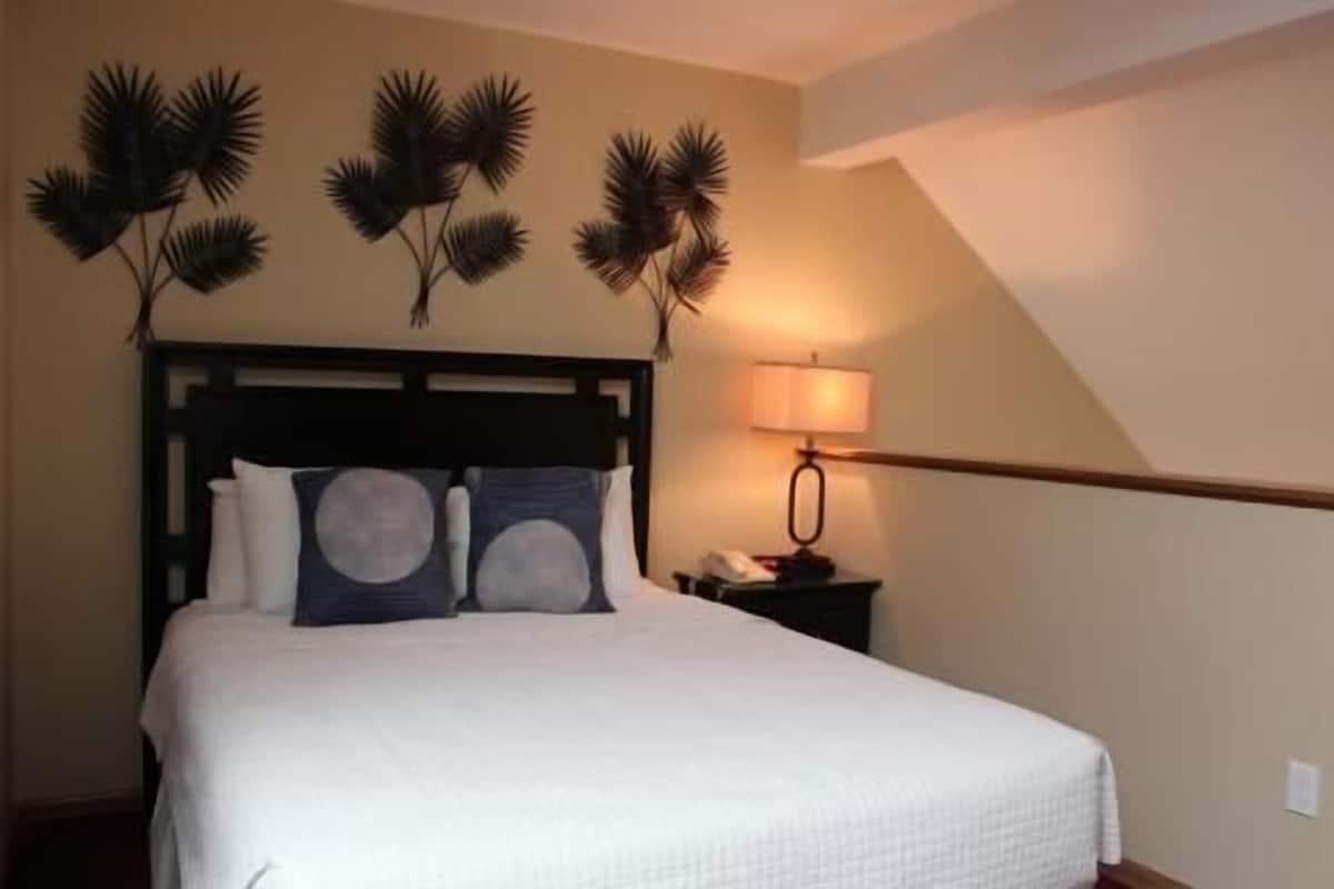 Premium bedding, desk, iron/ironing board, free wired Internet