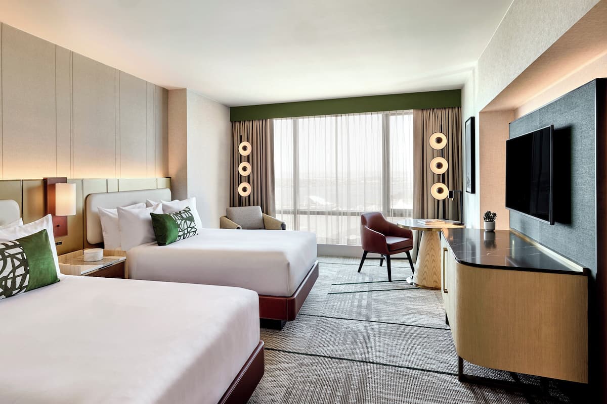 Premium bedding, down comforters, in-room safe, desk