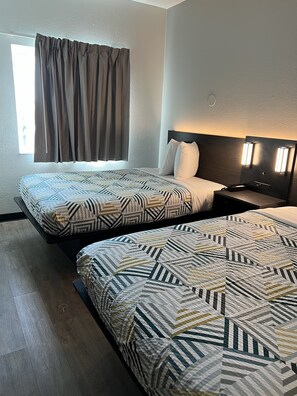 Standard Room, 2 Double Beds, Non Smoking | Free WiFi, bed sheets, alarm clocks