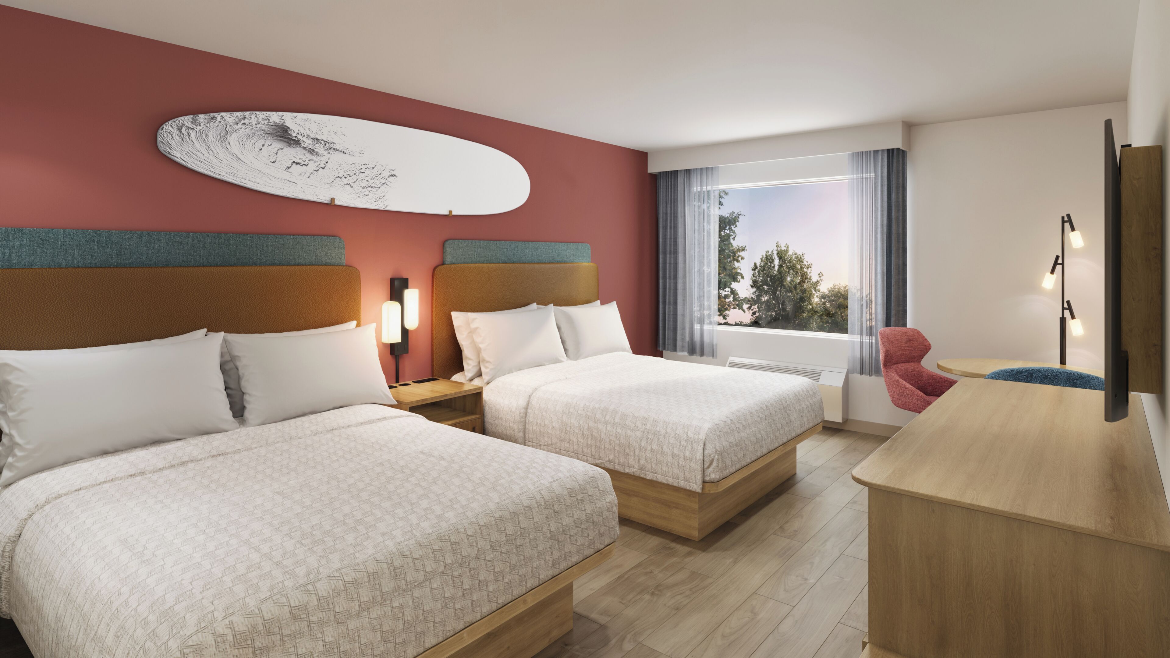 Escritorio, cortinas blackout, wifi gratis y ropa de cama 