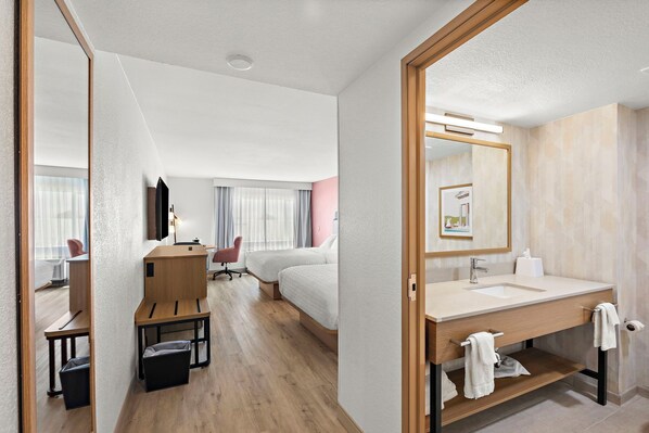 Desk, blackout curtains, free WiFi, bed sheets