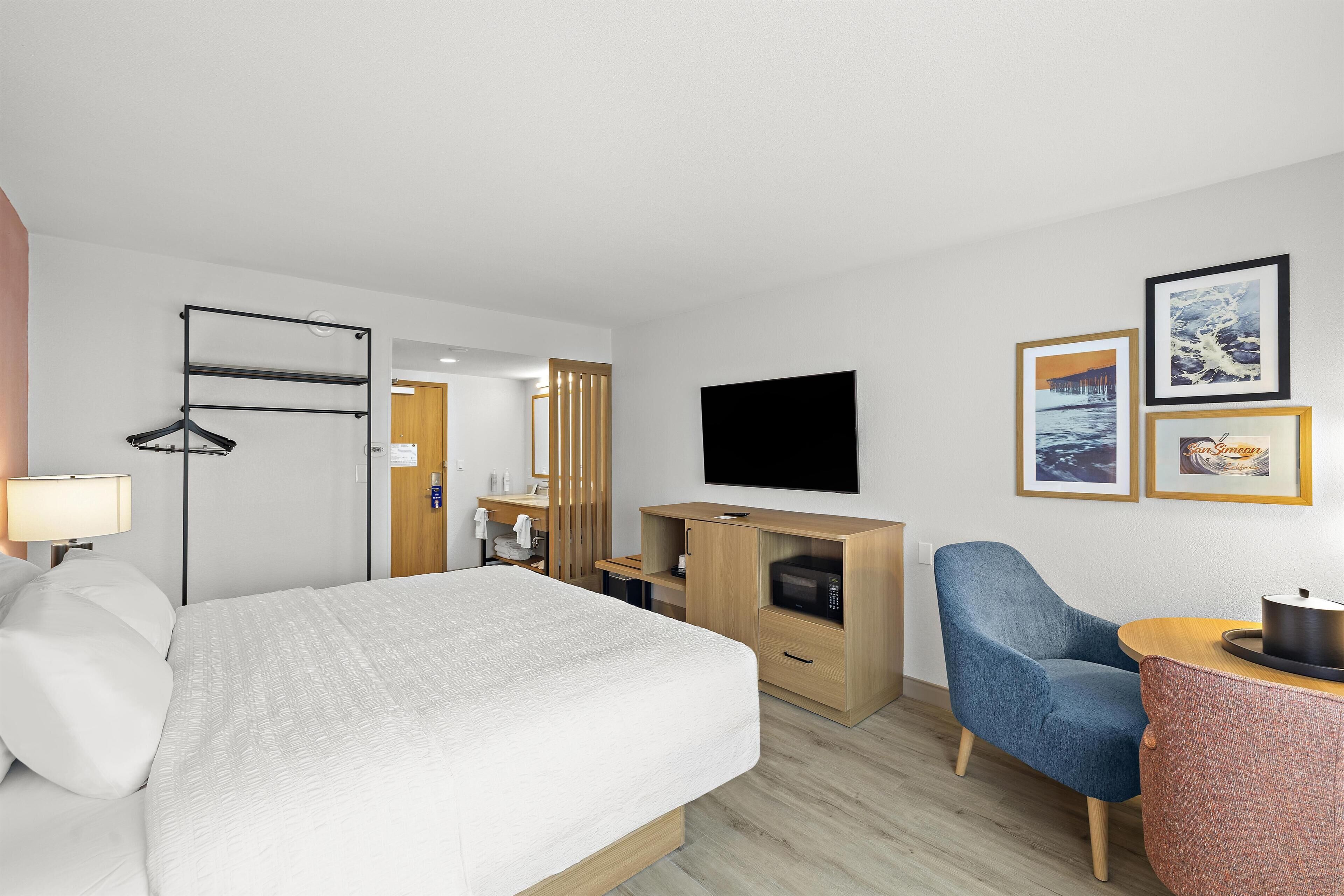 Desk, blackout drapes, WiFi (free), bed sheets