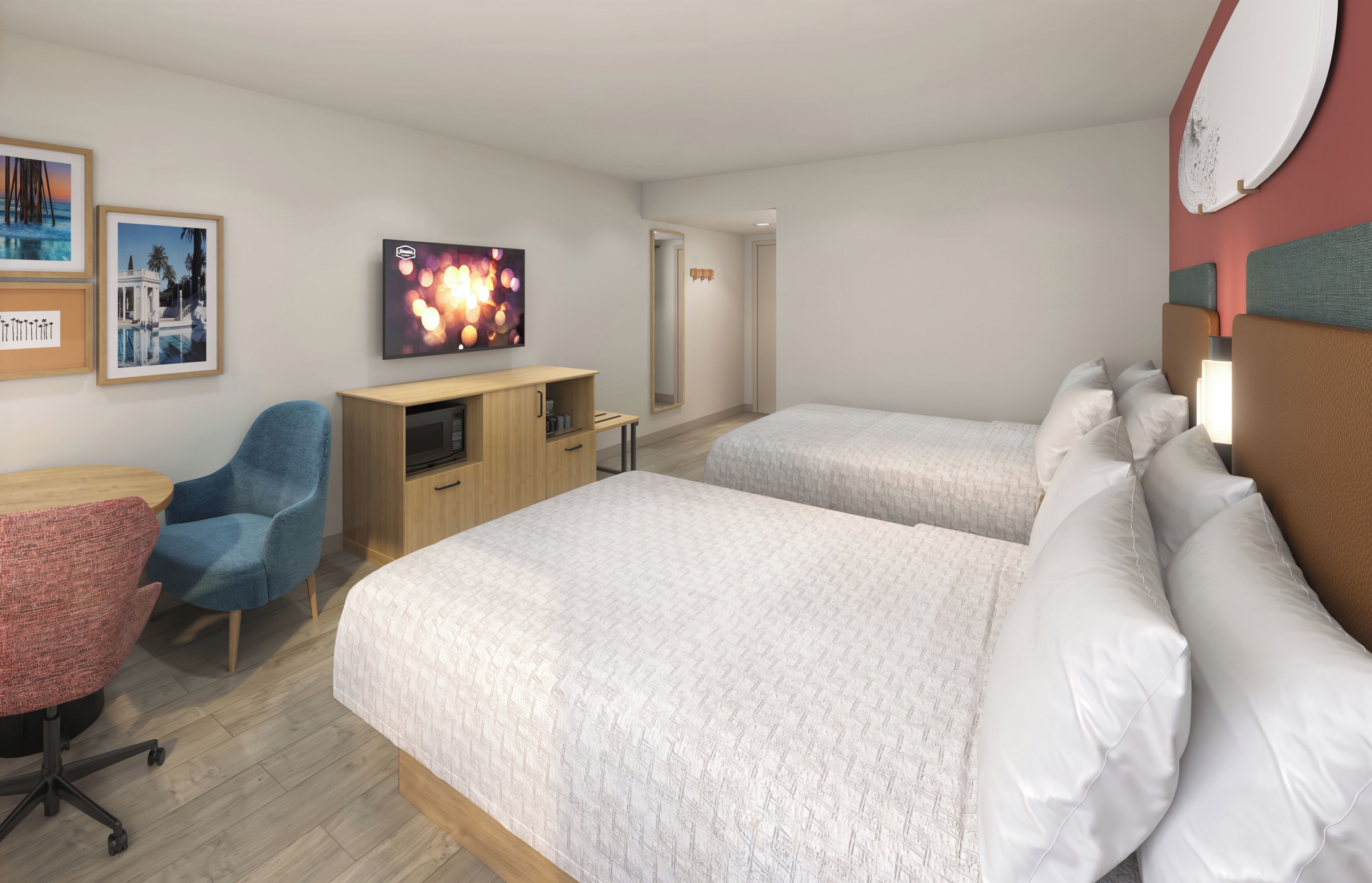 Desk, blackout drapes, free WiFi, bed sheets