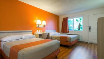 Blackout drapes, free WiFi, bed sheets