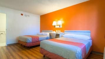 Blackout drapes, WiFi (free), bed sheets