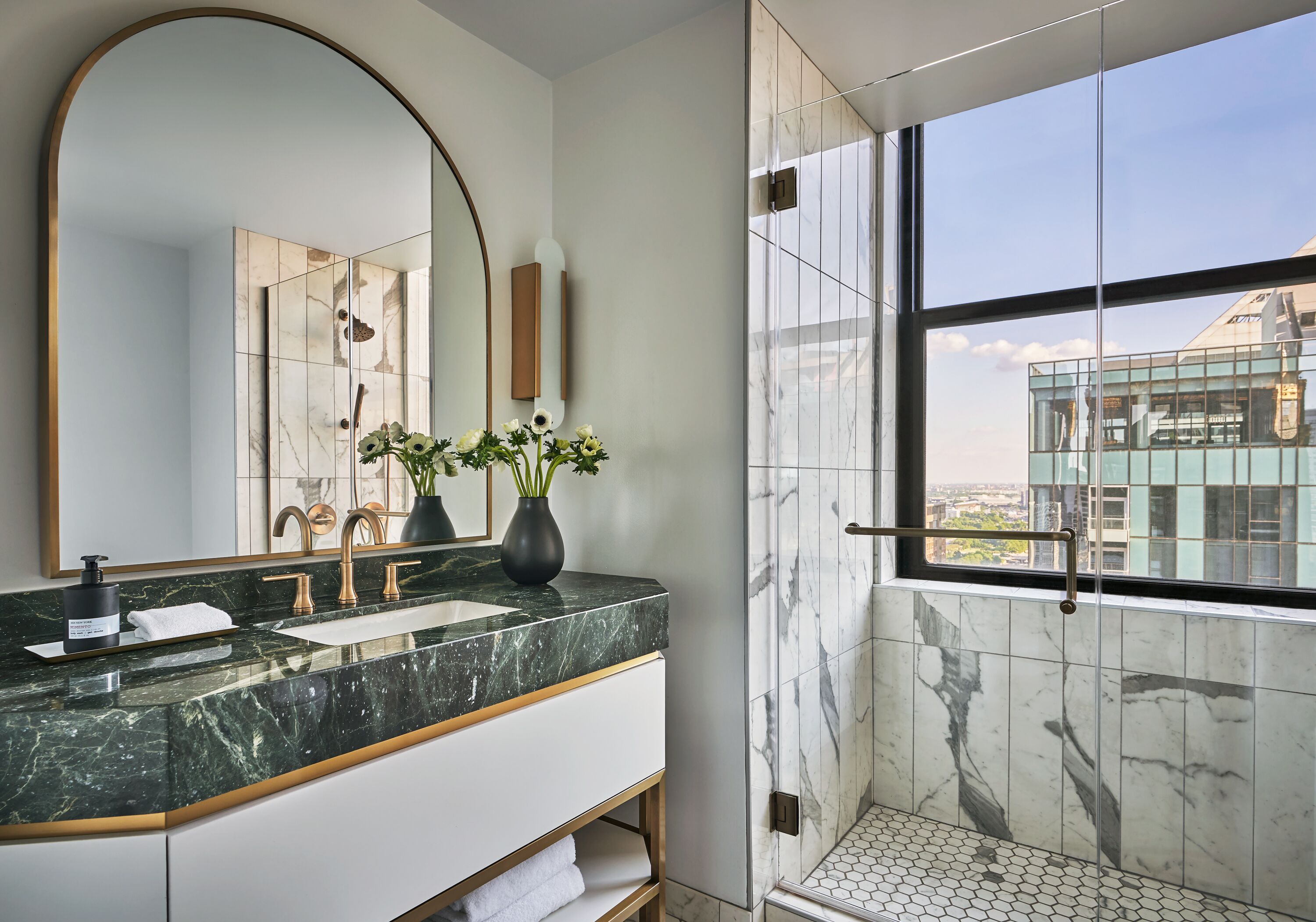 room, 2 queen beds | bathroom | designer toiletries, hair dryer, bathrobes, slippers