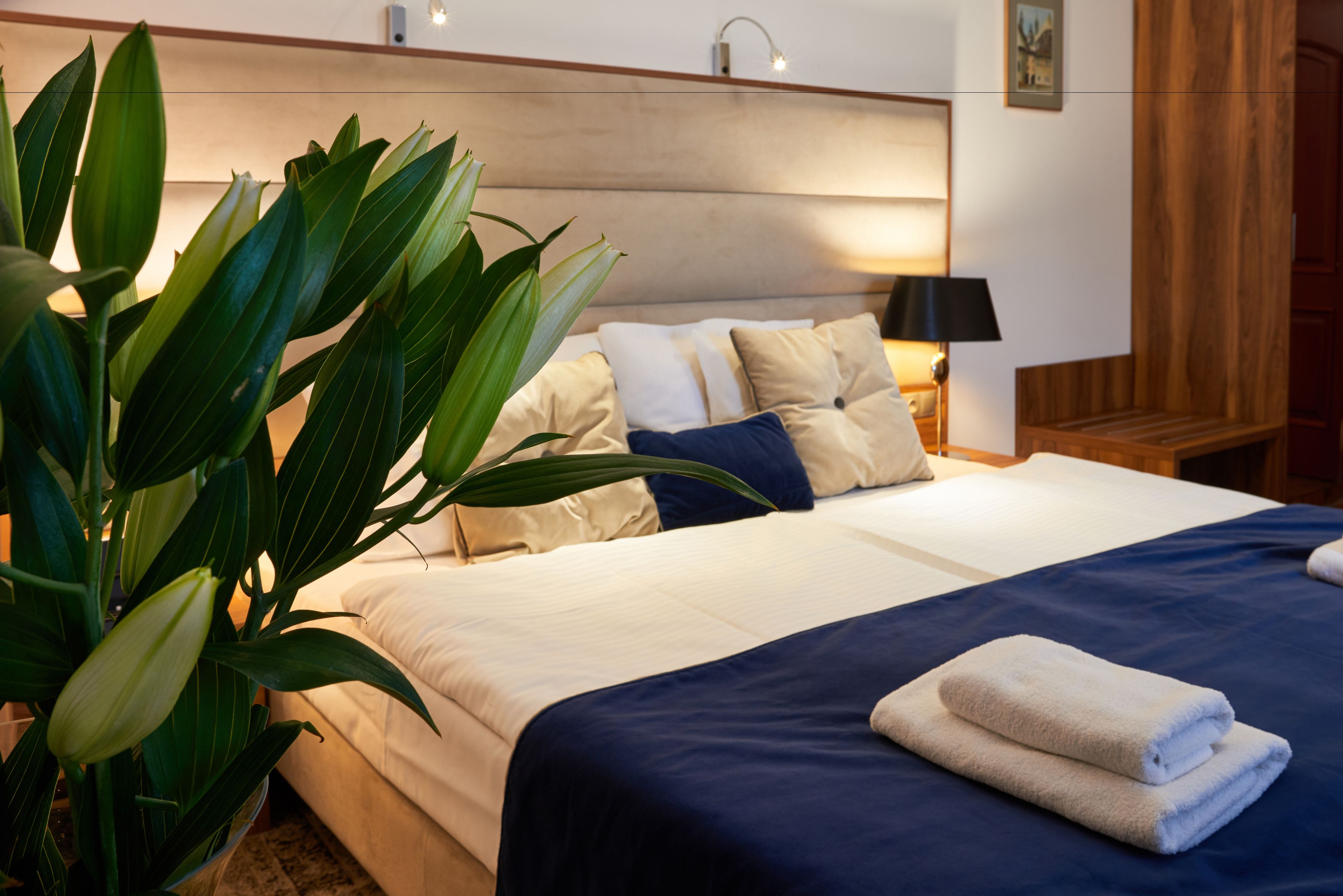 华丽双人房 | 1 多间卧室、防过敏的被褥、客房内保险箱、办公桌