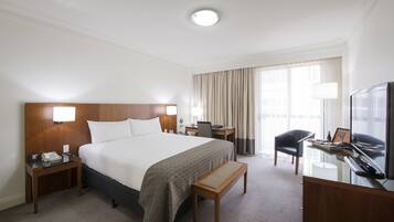 Down duvets, minibar, in-room safe, desk