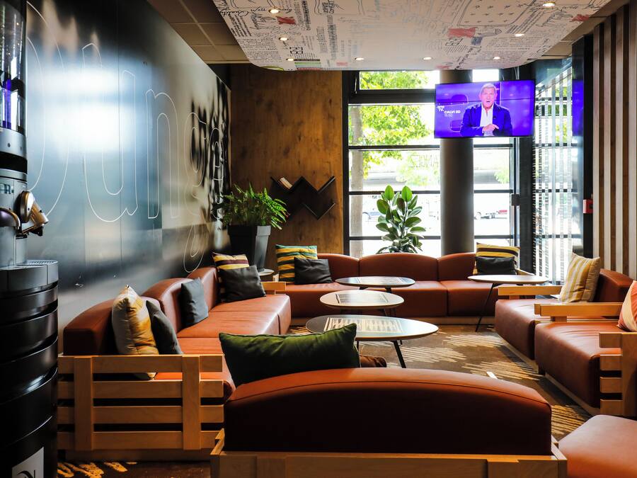 Siddeområde i lobbyen