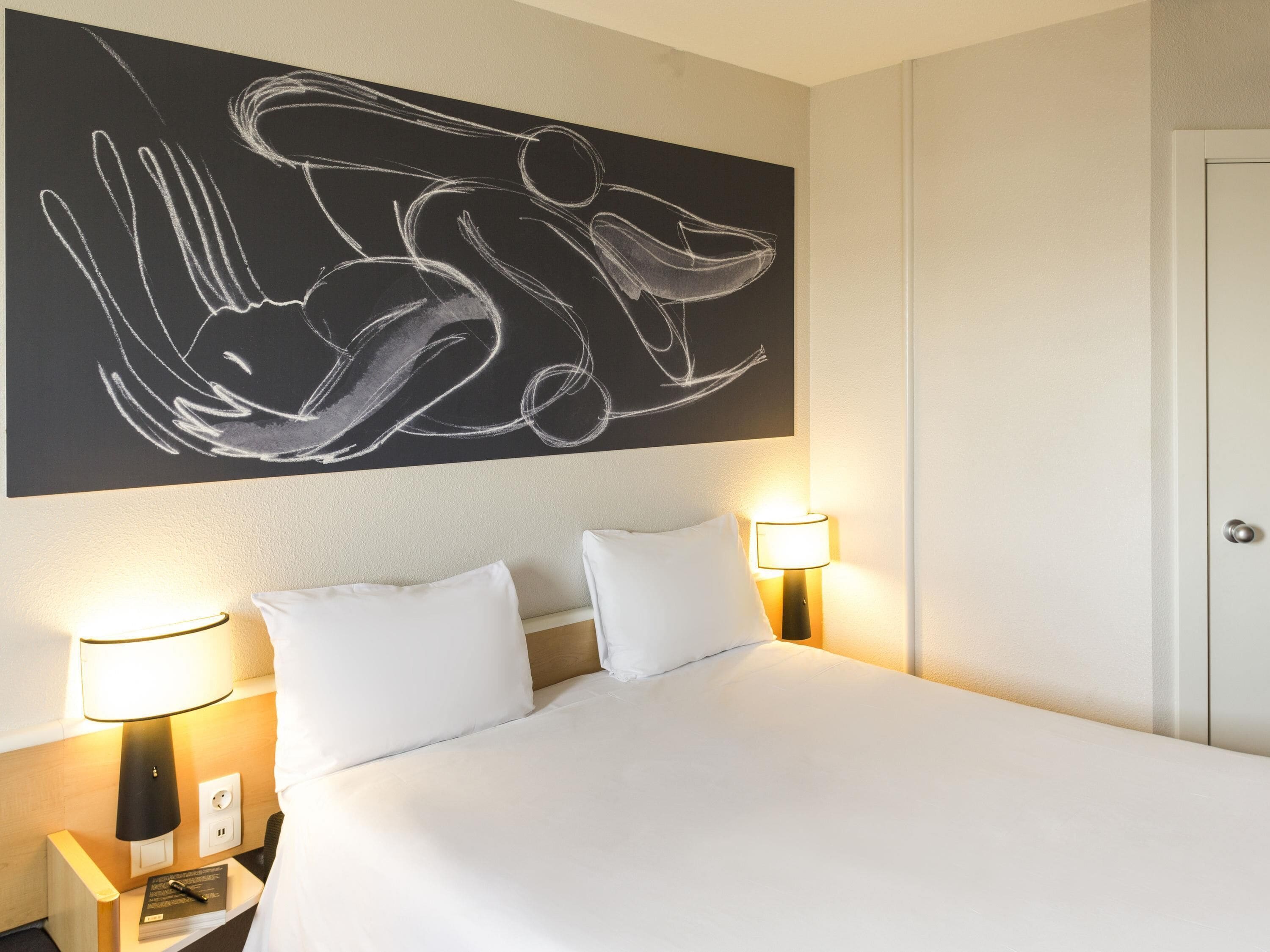 premium bedding, desk, blackout curtains, soundproofing