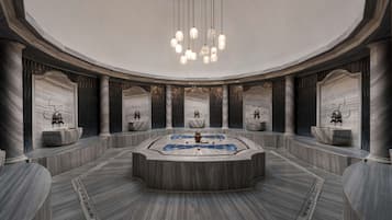 Salas de tratamientos para parejas, sauna, bañera de hidromasaje