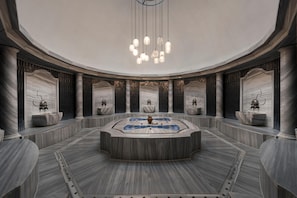 Couples treatment rooms, sauna, hot tub, steam room, Turkish bath