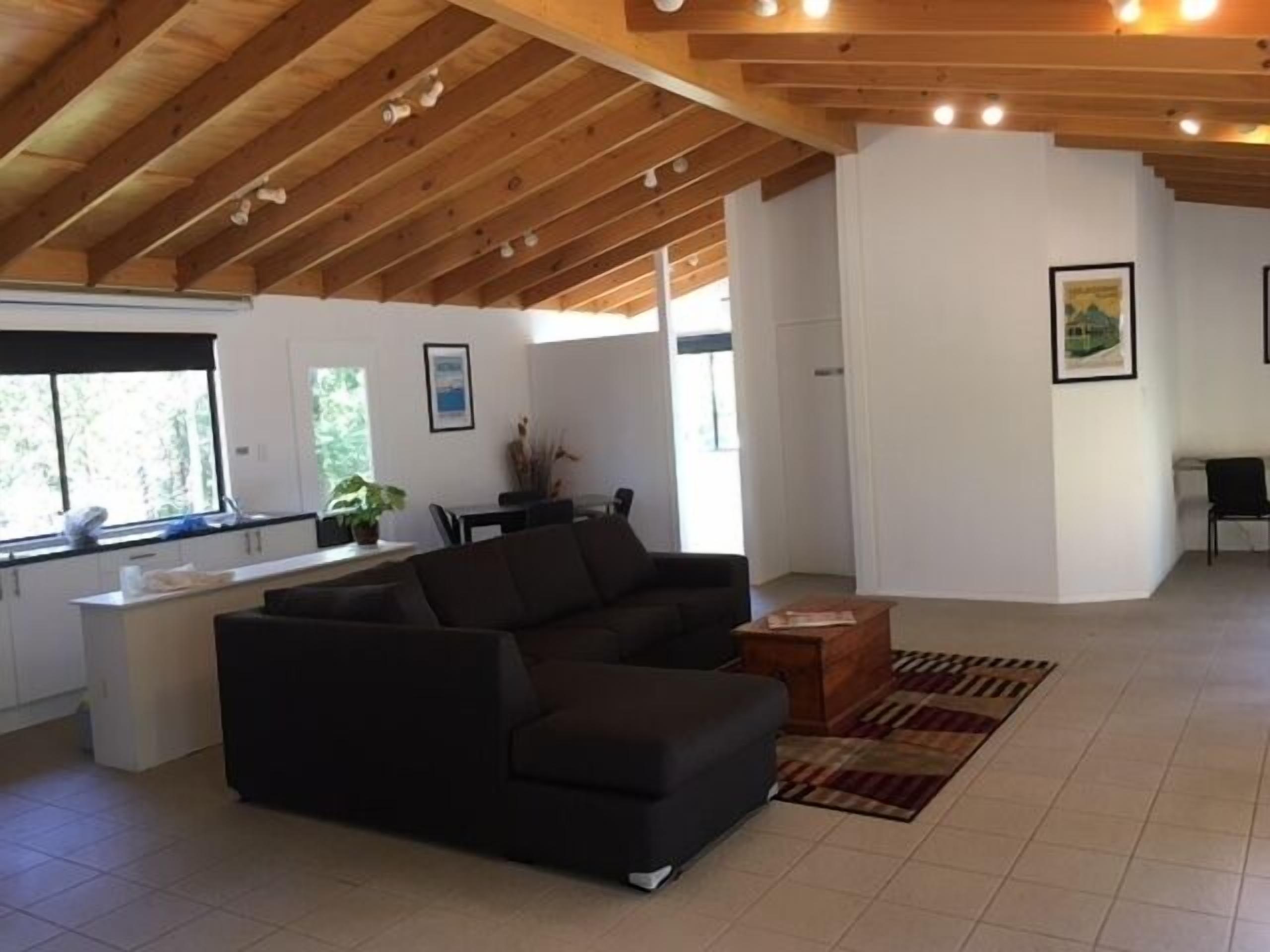 corroboree spa cabin | living room | tv, dvd player