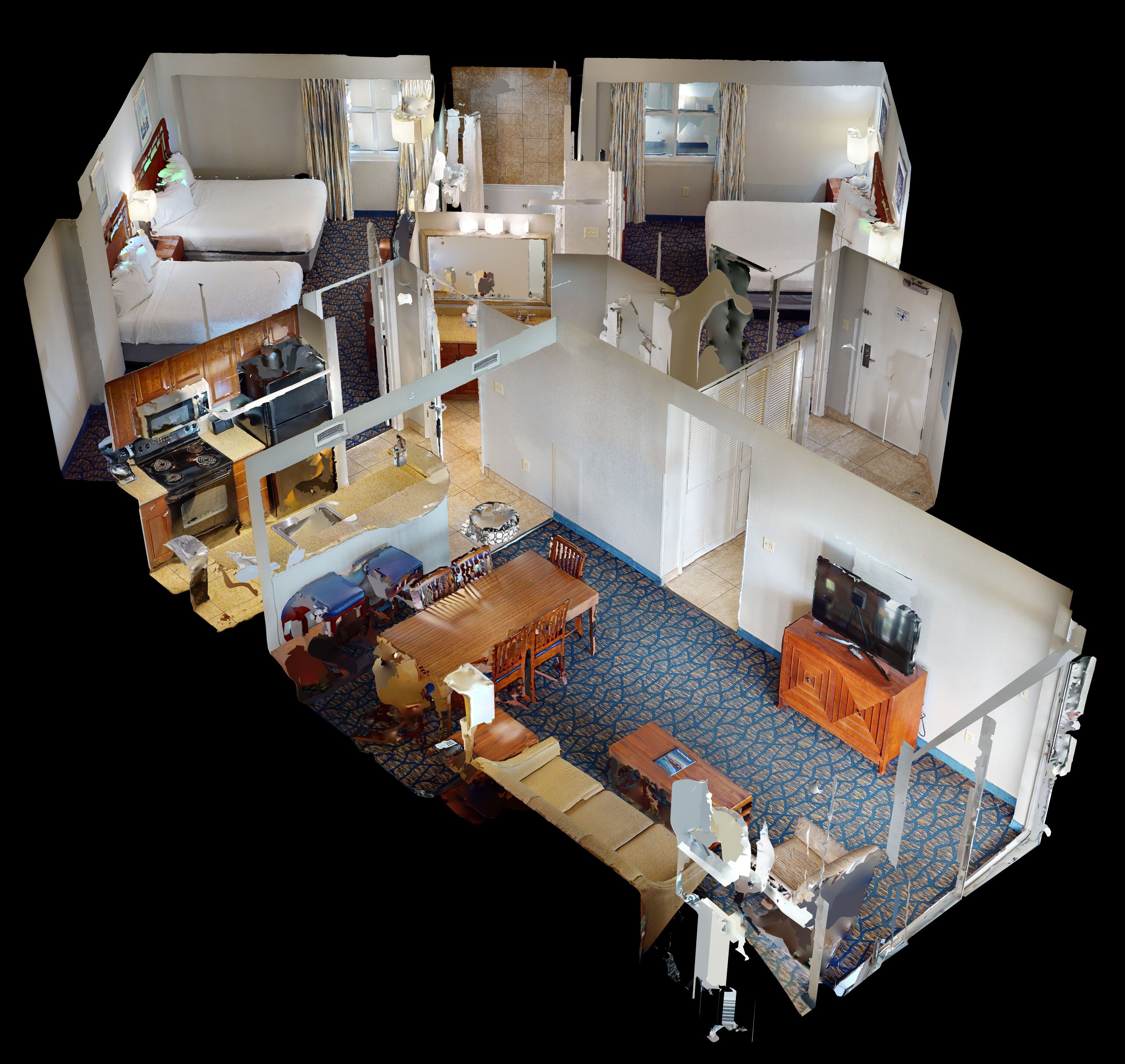 Deluxe Room, 2 Bedrooms, Oceanfront (Angle) | Iron/ironing board (on request), WiFi (free), bed sheets