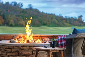 Outdoor banquet area