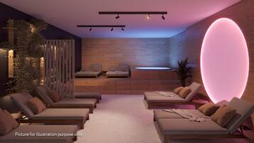 Een sauna, een stoombad, hotstone-massages, sportmassages