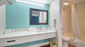 Standard Double Room, 2 Queen Beds | Bathroom | Shower, towels