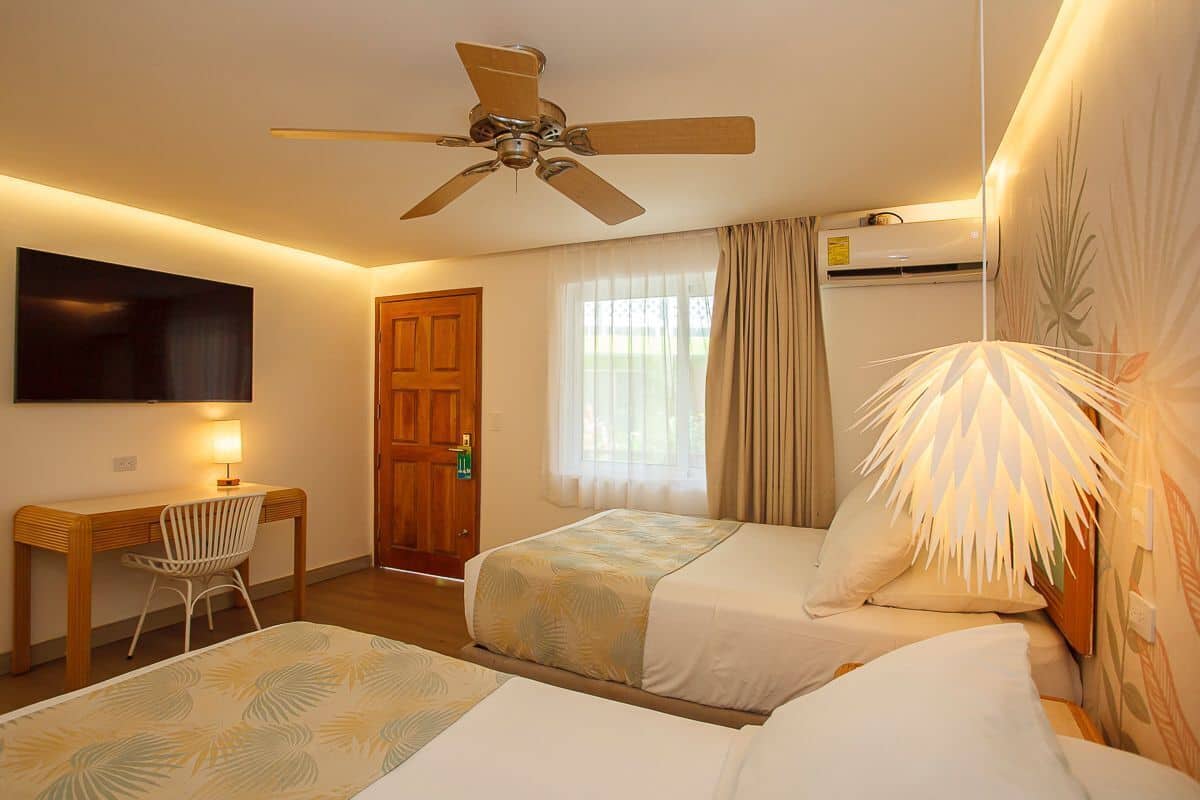 Standard Twin Room, 2 Double Beds, Balcony, Courtyard View | Pillowtop beds, in-room safe, desk, laptop workspace
