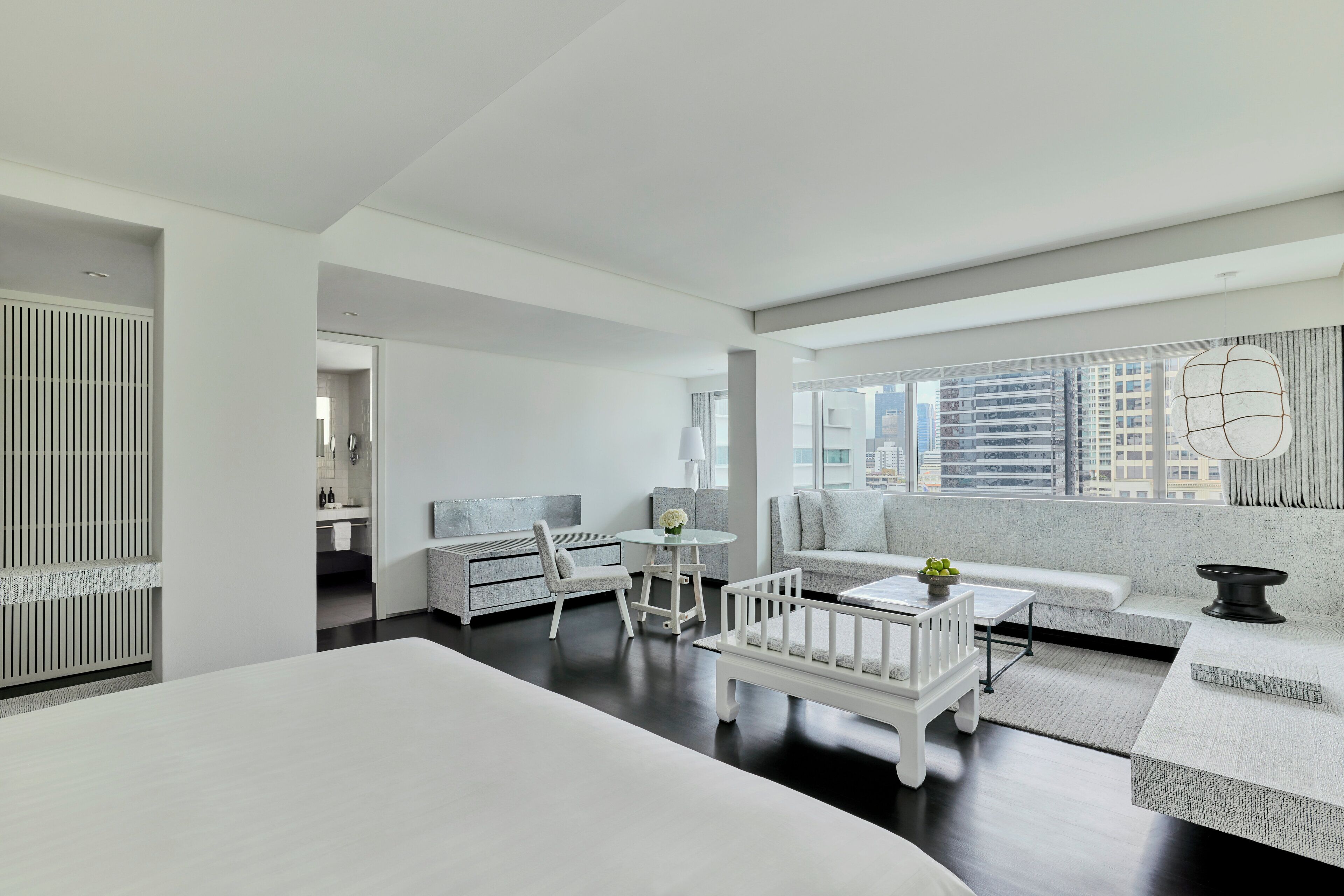 Egyptian cotton sheets, premium bedding, minibar, in-room safe