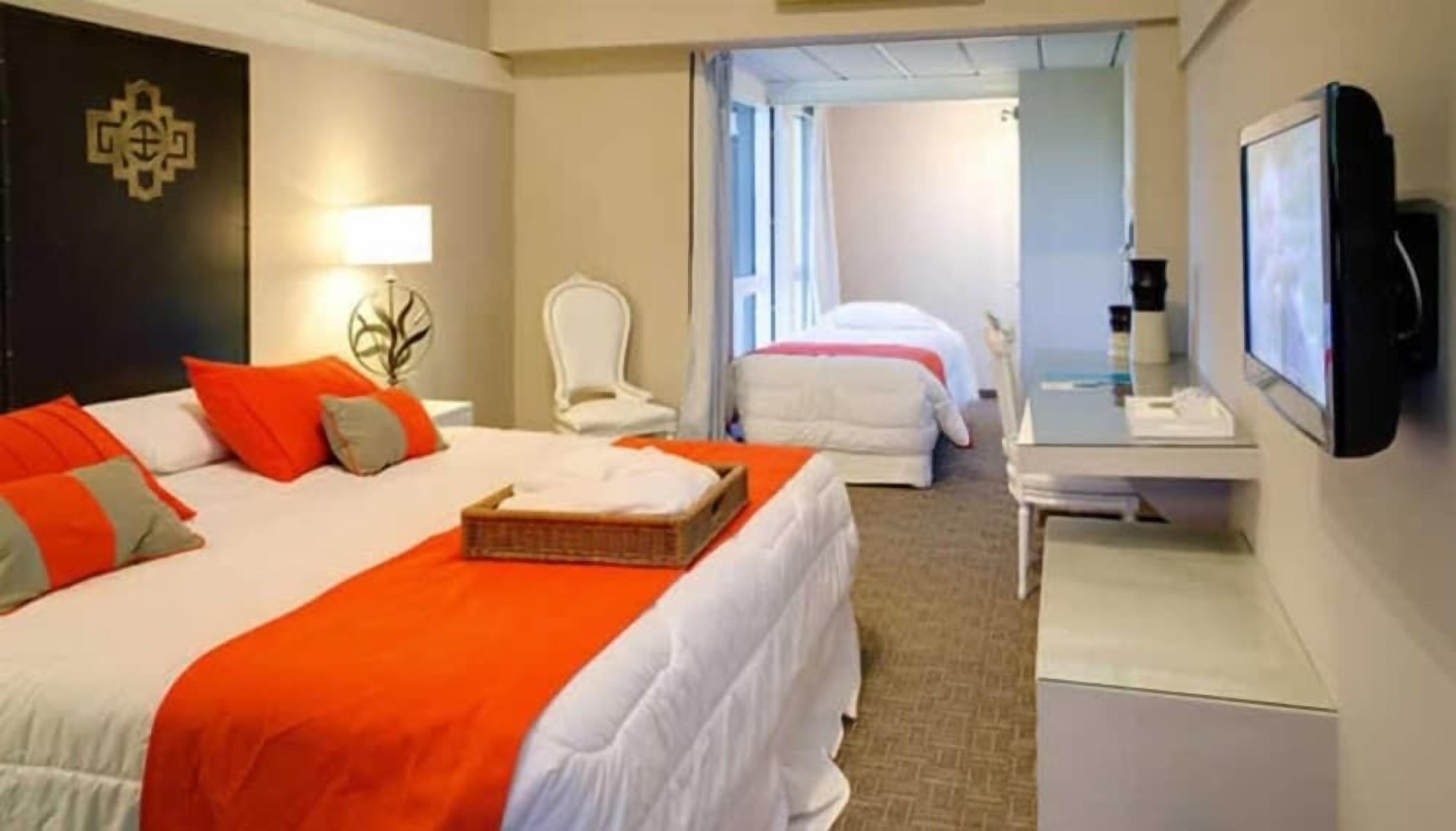 Premium bedding, down comforters, pillowtop beds, in-room safe
