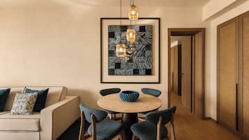 Presidential Suite, Sea View | Living room | 32-inch flat-screen TV with digital channels, TV, pay movies