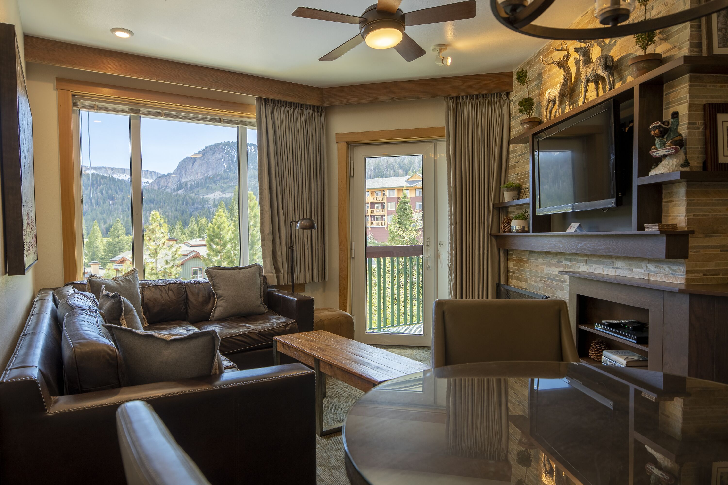 condo, 2 bedrooms (two bedroom condominium with 2 twins) | living area | flat-screen tv, fireplace, dvd player, pay films