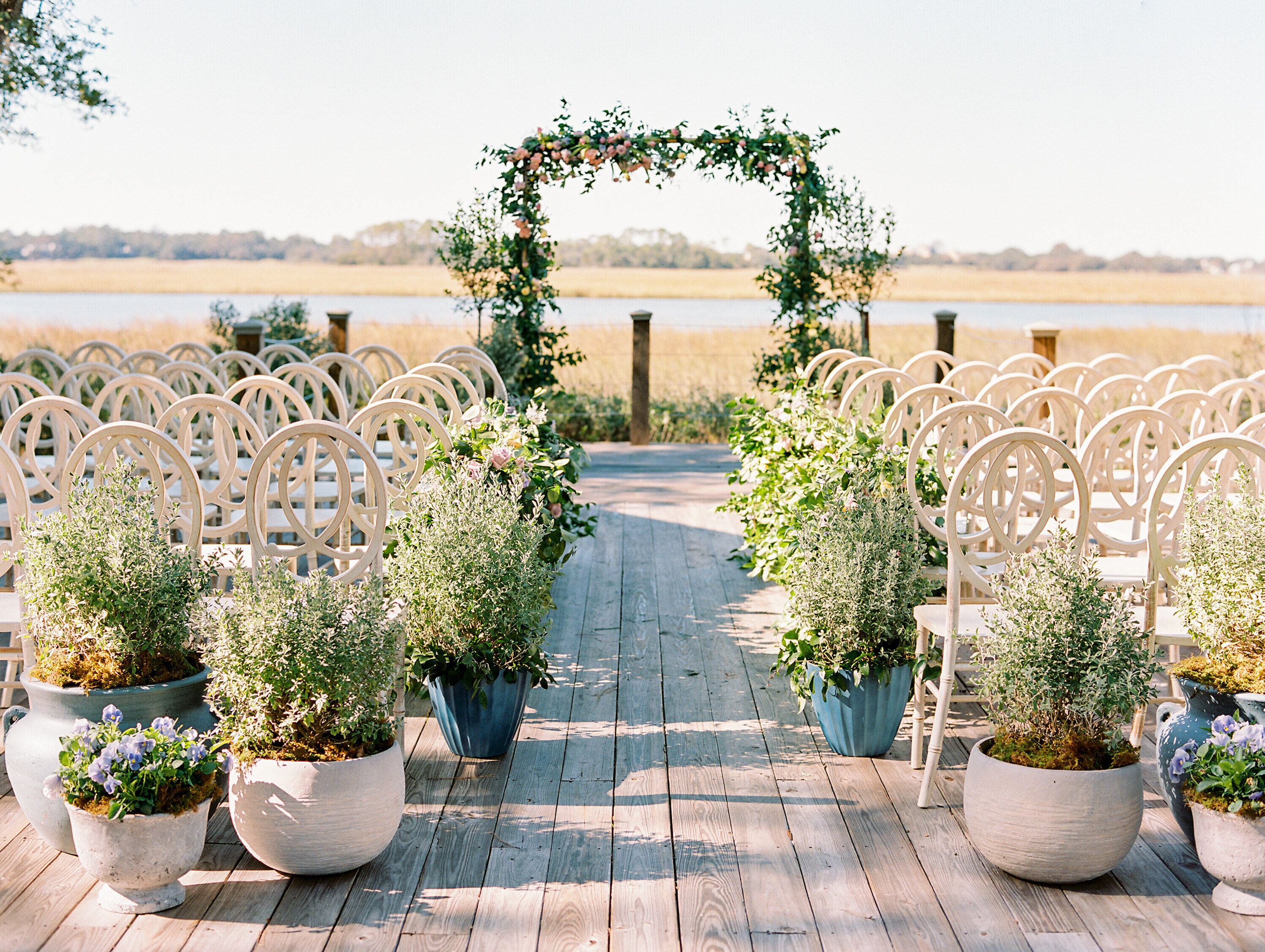 outdoor wedding area