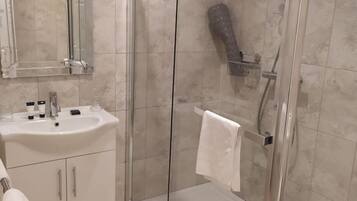 Free toiletries, hair dryer, bathrobes, slippers
