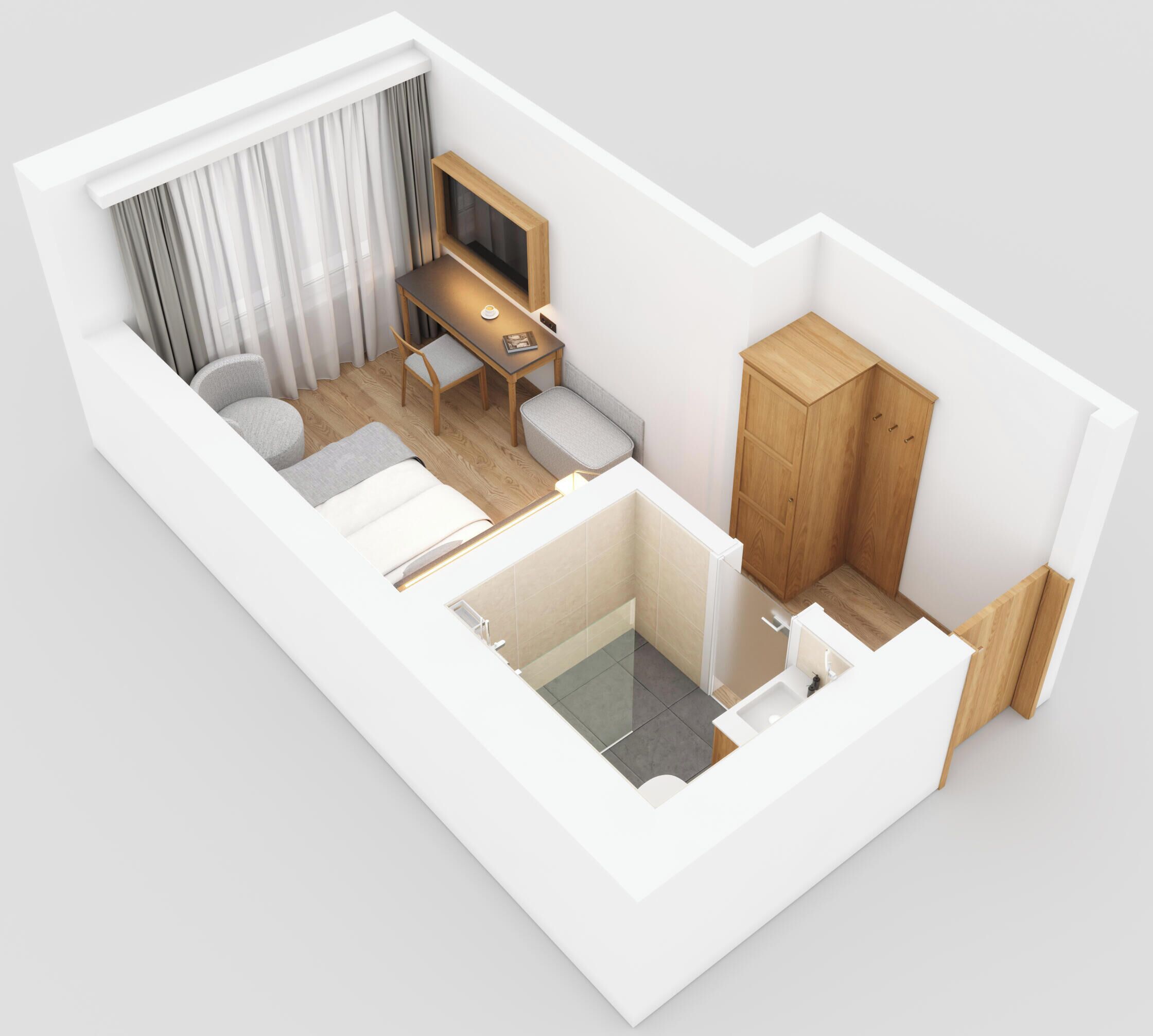 Hypo-allergenic bedding, minibar, in-room safe, desk