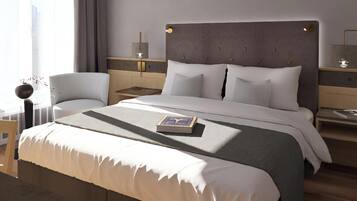 Hypoallergeen beddengoed, een minibar, een kluis op de kamer, een bureau