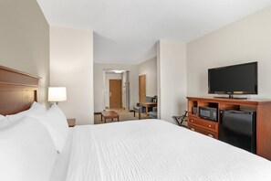 Standaard kamer, 1 kingsize bed, niet-roken, koelkast en magnetron (Oversized Room;with Sofabed) | Een bureau, verduisterende gordijnen, geluiddichte muren