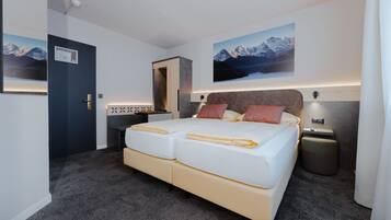 Ropa de cama hipoalergénica y minibar