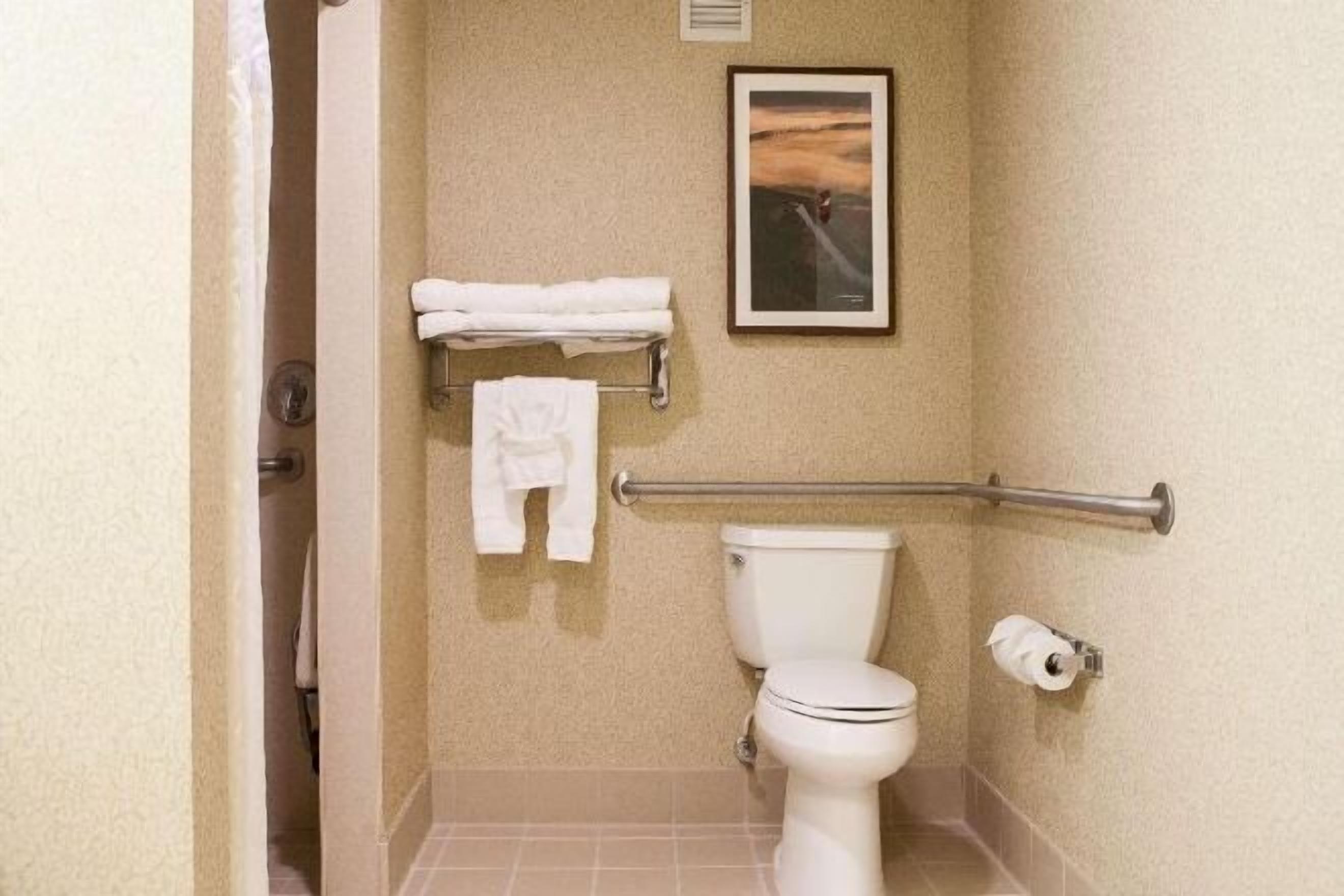 Free toiletries, hair dryer, towels