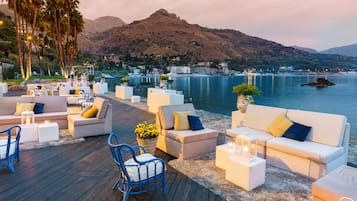 Outdoor banquet area