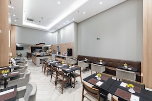Breakfast, lunch, dinner served; Brazilian cuisine