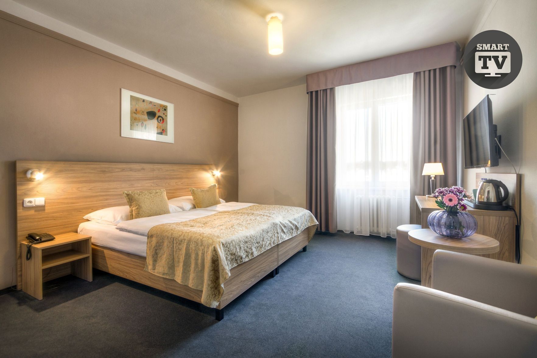 In-room safe, desk, laptop workspace, blackout curtains