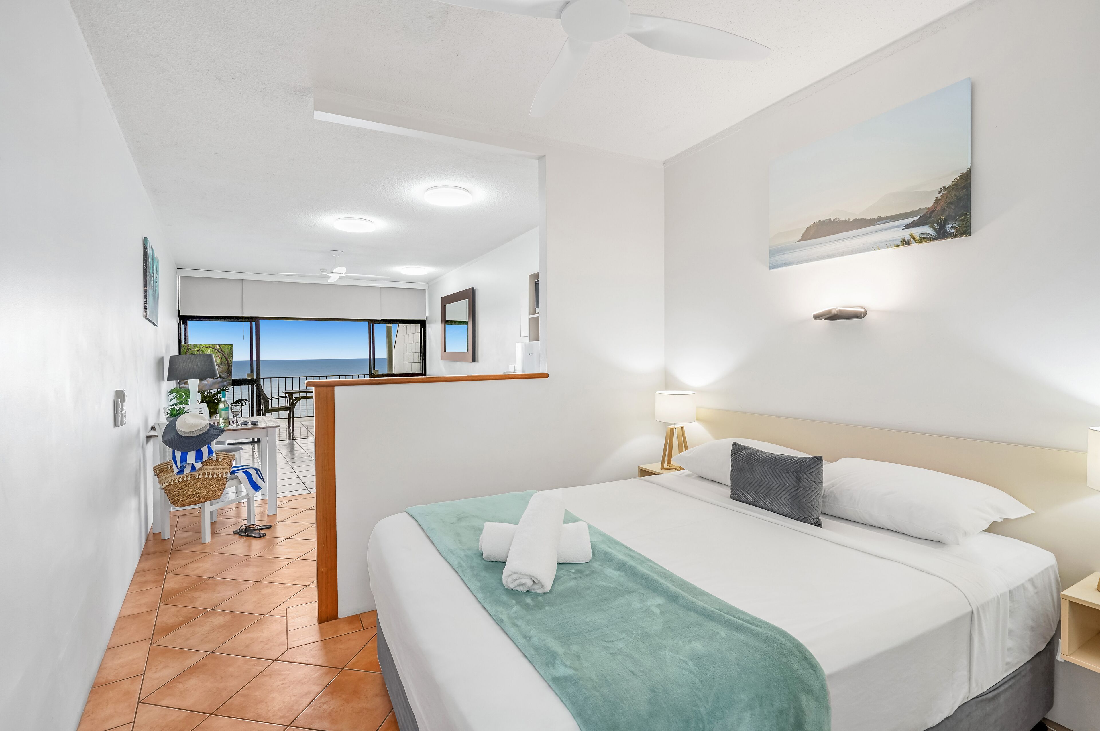 ocean view studio apartment | 1 bedroom, in-room safe, individually furnished, desk