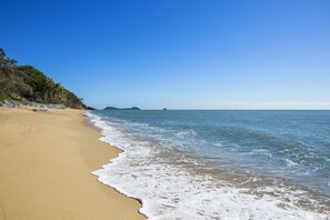 在海滩