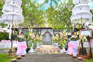 Outdoor wedding area