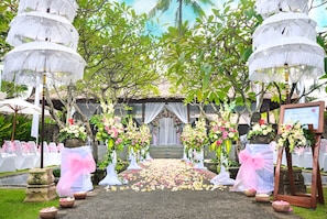 Outdoor wedding area