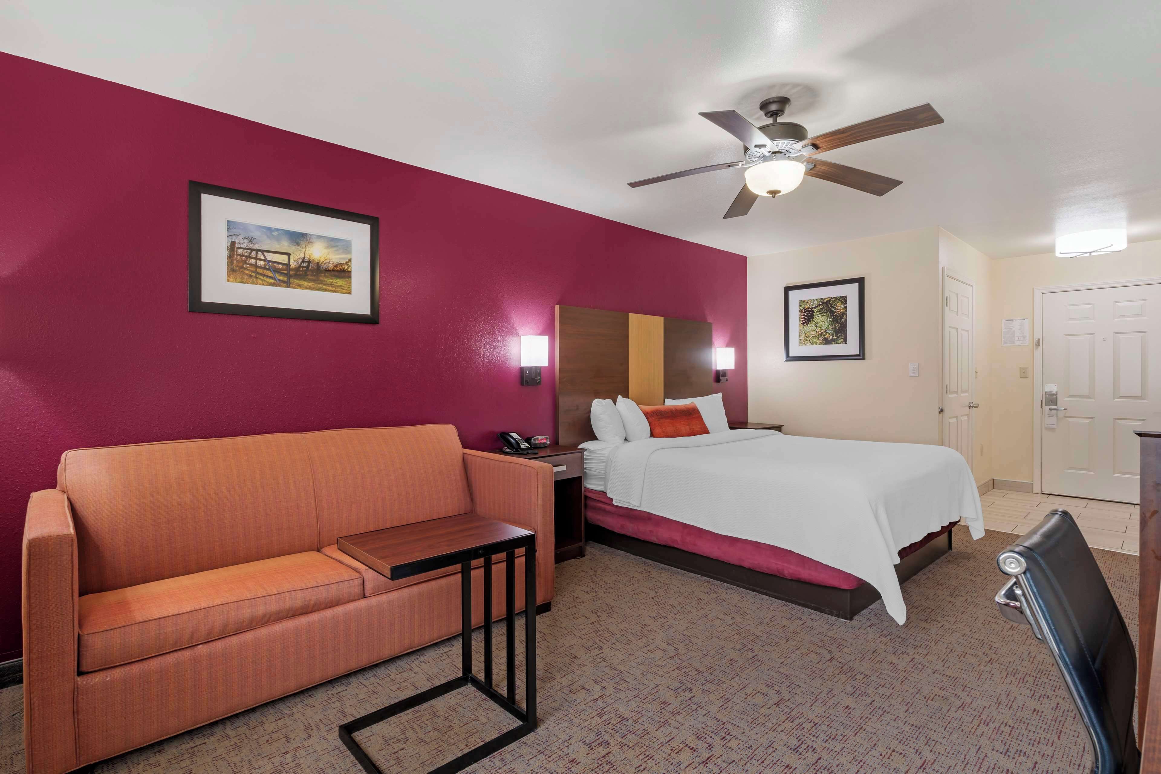 standard room, 1 king bed with sofa bed, non smoking, refrigerator & microwave (with sofabed) | in-room safe, desk, laptop workspace, iron/ironing board